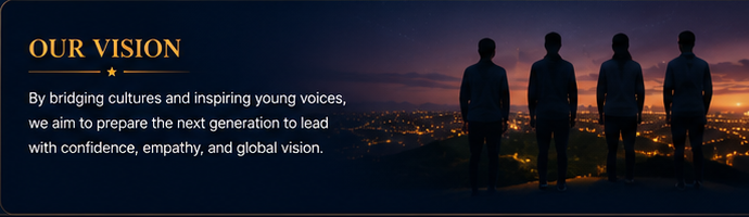 Young leaders looking over a city at sunset